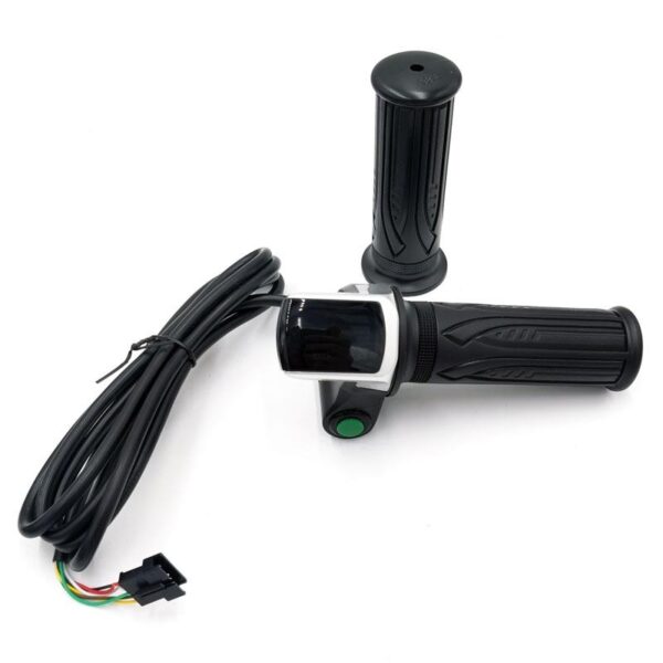 Acelerador de puño con indicador de batería (36V) y pulsador - conector SM - Imagen 2