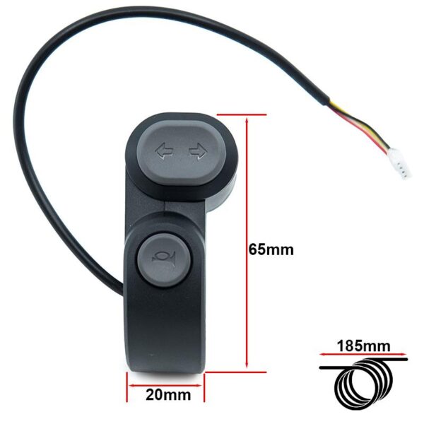 Botonera con Intermitentes y claxon con conector JST ZH 20cm Ninebot MAX G2 E [Ninebot] - Imagen 2