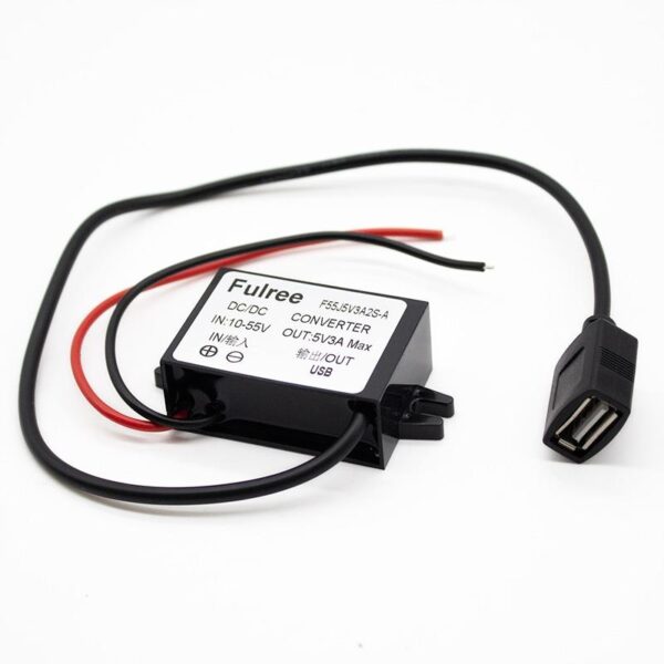 Conversor DC 11-55V a 5V 3A con puerto USB [Fulree] - Imagen 2