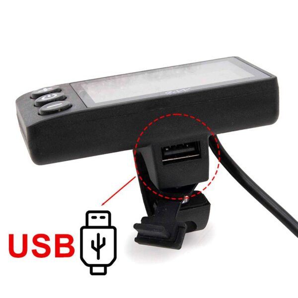 Display S866 con conector waterproof - con puerto USB [Ewheel] - Imagen 2