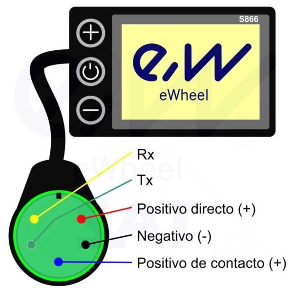 Display S866 con conector waterproof [Ewheel] - Imagen 4