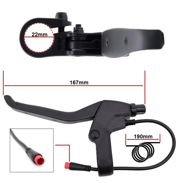 Maneta de freno con sensor y tensor L para Smartgyro - Conector waterproof - Imagen 2