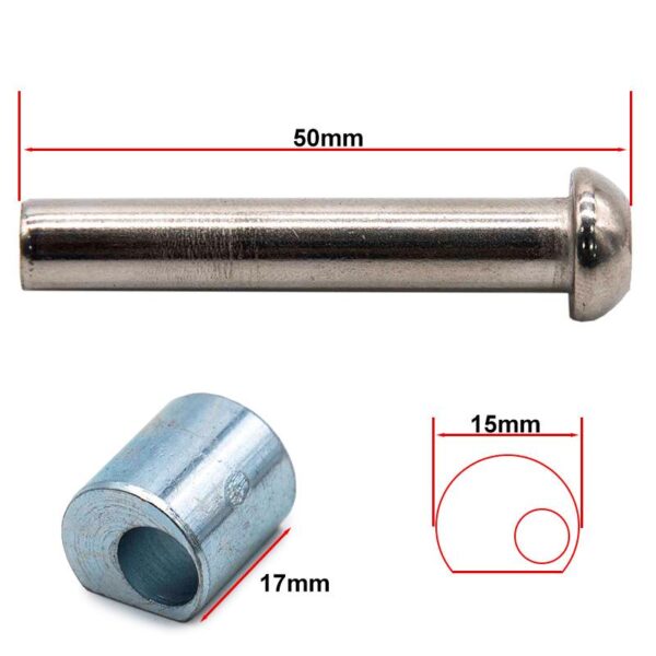 Pasador 8/M6x50mm para mástil Xiaomi primeras versiones 1S. Essential. Pro2 - Imagen 2