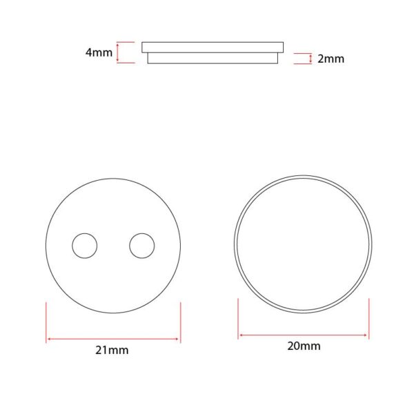CS001-R pastilla resina 20mm para Xiaomi - 2 juegos - Imagen 2