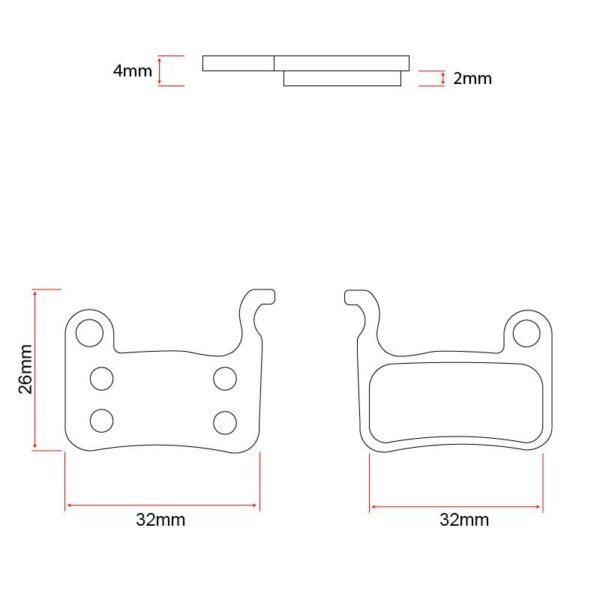RS001-S pastilla sinterizada para pinza Xtech [Ewheel] - 2 juegos - Imagen 3