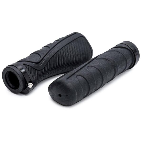 Puños de silicona ergonómicos con bloqueo negros - 2 uds - Imagen 2