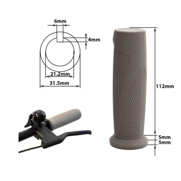 Puños de silicona grises para Ninebot series F y D - 2 uds - Imagen 2