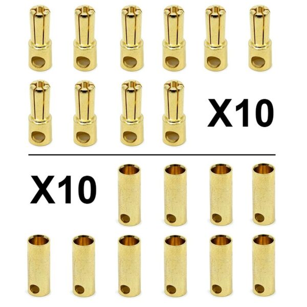 Conector banana 5.5mm - 10M/10F