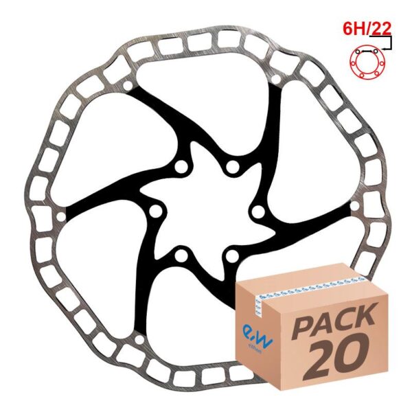 Disco de freno EWD001 140mm 6H negro - 20uds