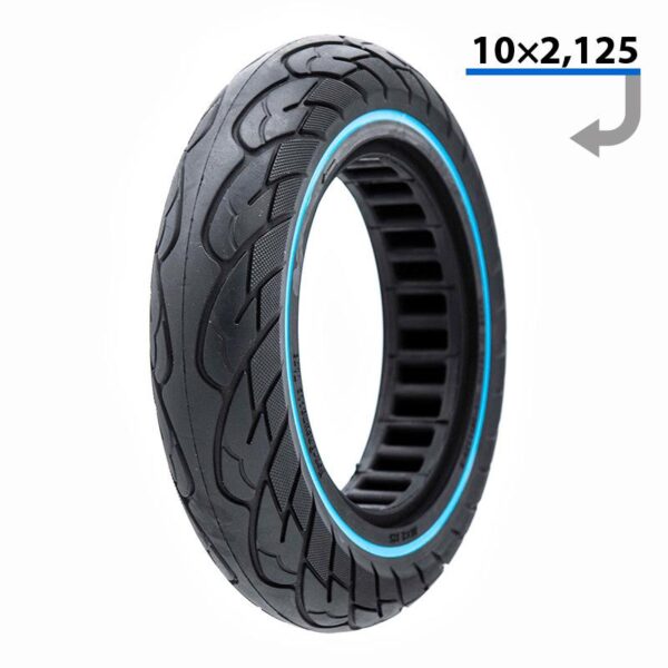 Rueda maciza ultraligera 10x2.125-6.1/B34 - línea azul [Nedong]